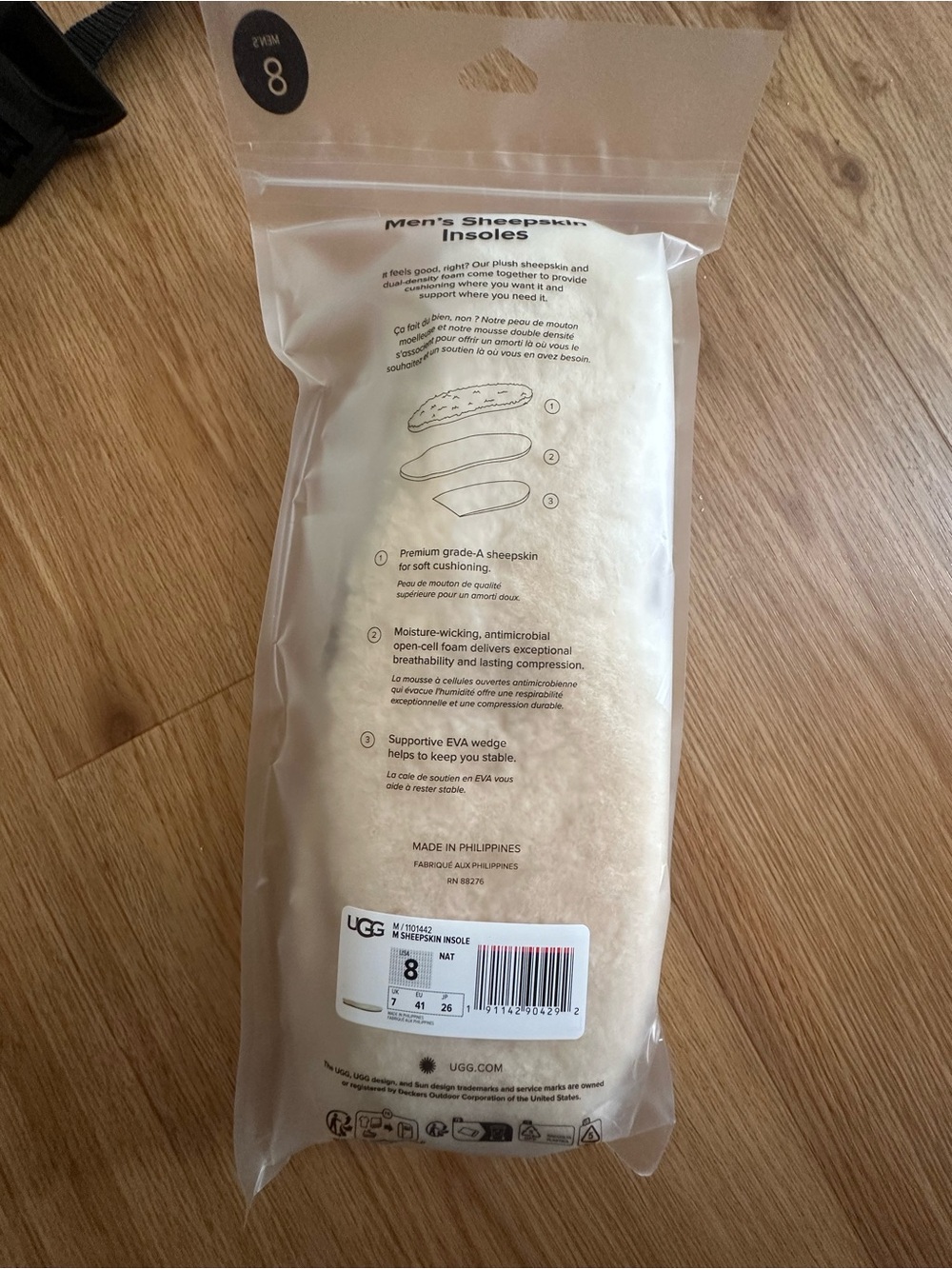 UGG Sheepskin Replacement Insoles- Men’s Size 8 NEW
